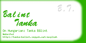 balint tanka business card
